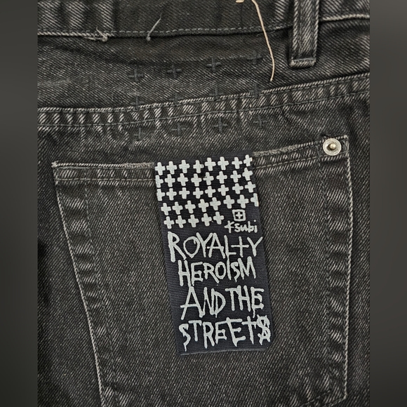 KSUBI Hi Line Mini Venom Black Denim Skirt Size:30" - Picture 6 of 10